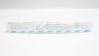 BD 382523 Insyte Autoguard BC Shielded I.V. Cath. 22GA x 1.00inch, 37mL/min